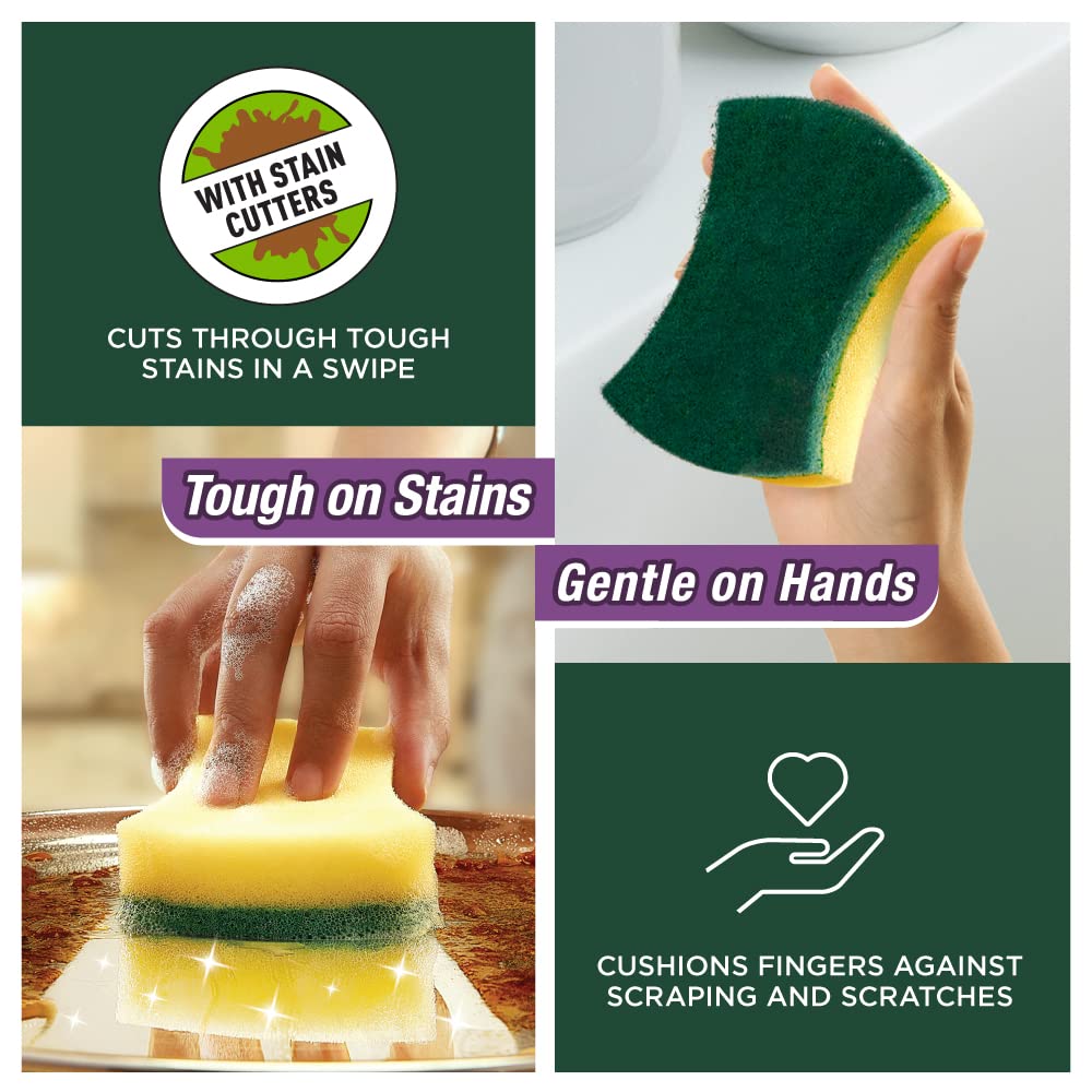 3M Scotch Brite Professional 2 in 1 Scrub Sponge Scrubbing Non Woven Pad